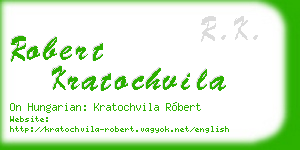 robert kratochvila business card