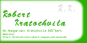 robert kratochvila business card